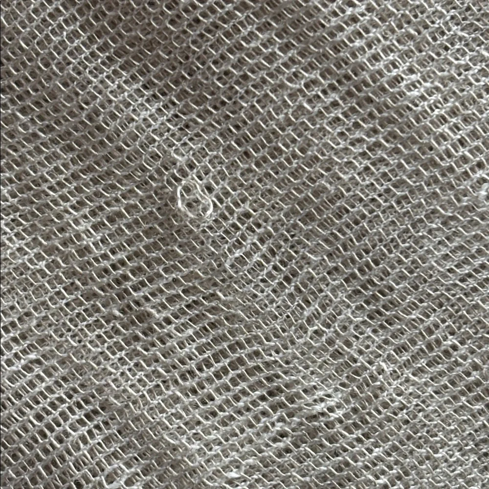 2 Eileen Fisher mesh organic linen tunic tops * tan and light blue * sz LG - Picture 12 of 13